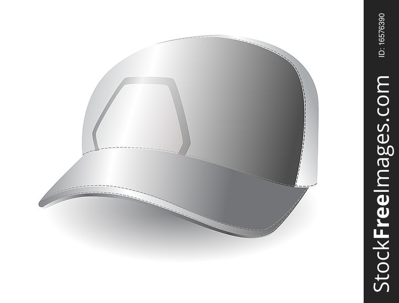 Illustration of a baseball cap with a white background. Vector.