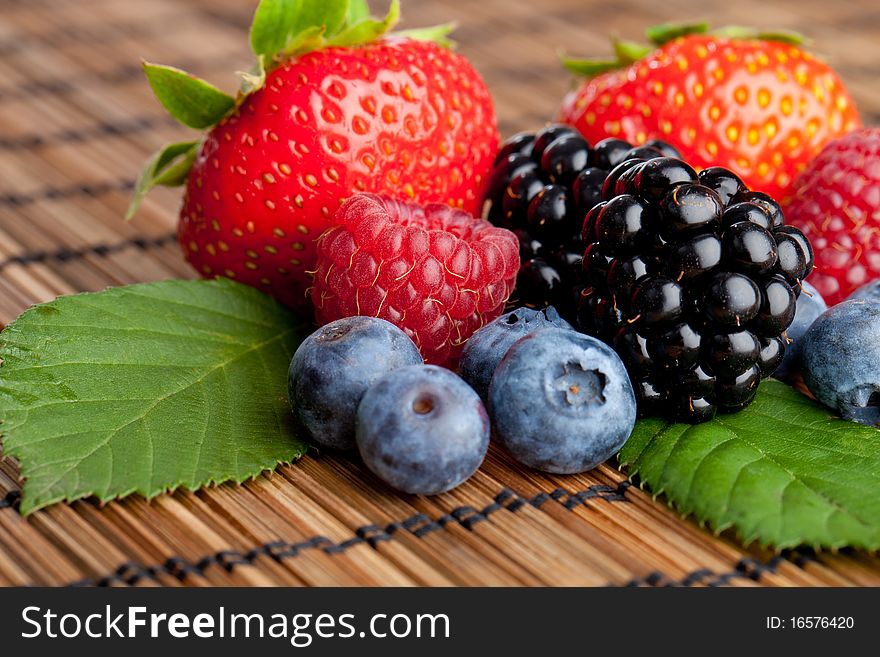 Mix of different fresh berries