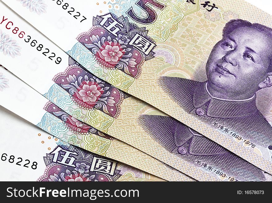 Background of chinese money - Five Yuan