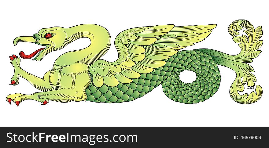 Vector illustration of Chinese Dragon