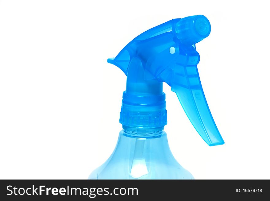 Blue foggy bottle modern design on isolated white