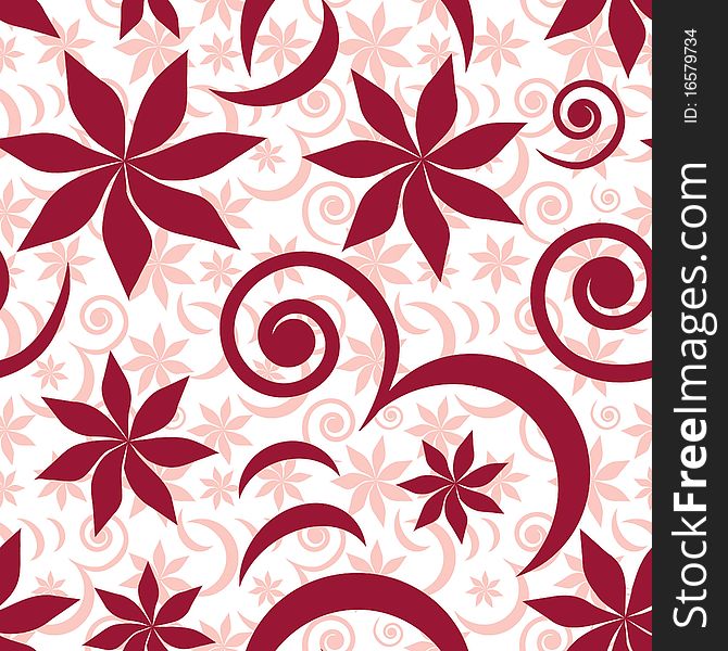 Seamless brown floral vector wallpaper. Seamless brown floral vector wallpaper