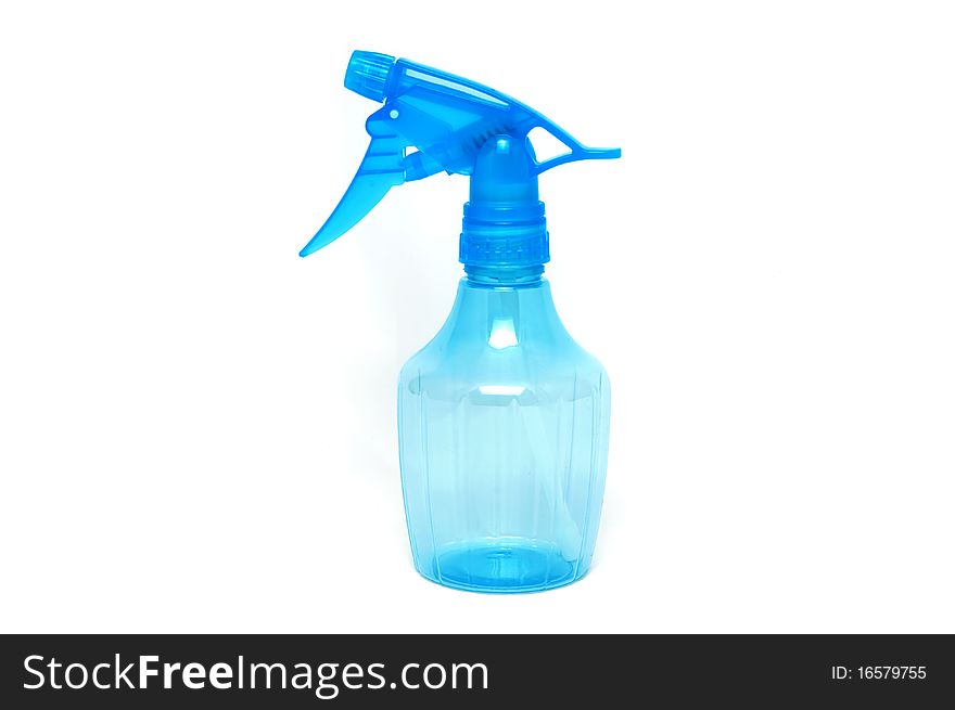 Blue foggy bottle modern design on isolated white