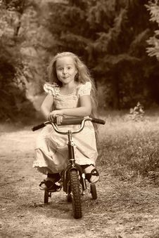 Girl On Bicycle Stock Photos Girl On Bicycle Stock Photos