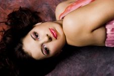 Girl In Pink Dress Stock Photography Girl In Pink Dress Stock Photography