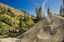 Steam Vent And Sulfer Rock Formations Stock Photo Steam Vent And Sulfer Rock Formations Stock Photo