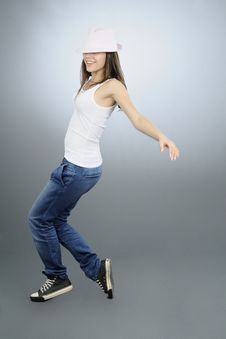 Beautiful Girl Jumping In Studio Stock Photos Beautiful Girl Jumping In Studio Stock Photos