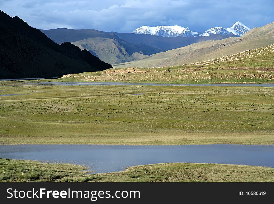 One of the beautiful lakes in the Western Tibet. One of the beautiful lakes in the Western Tibet