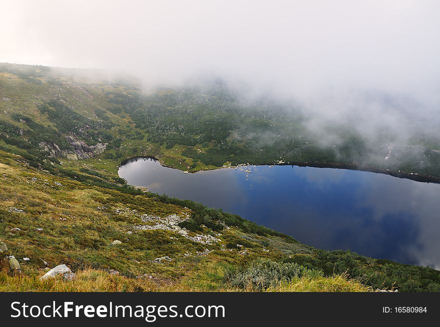 Small lake in the national park Krkonose