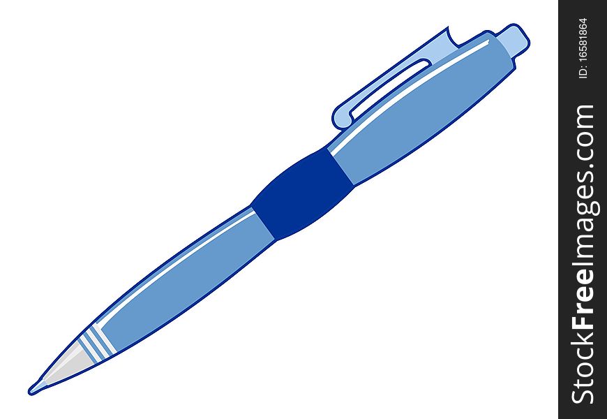 Vector colored illustration of ballpoint