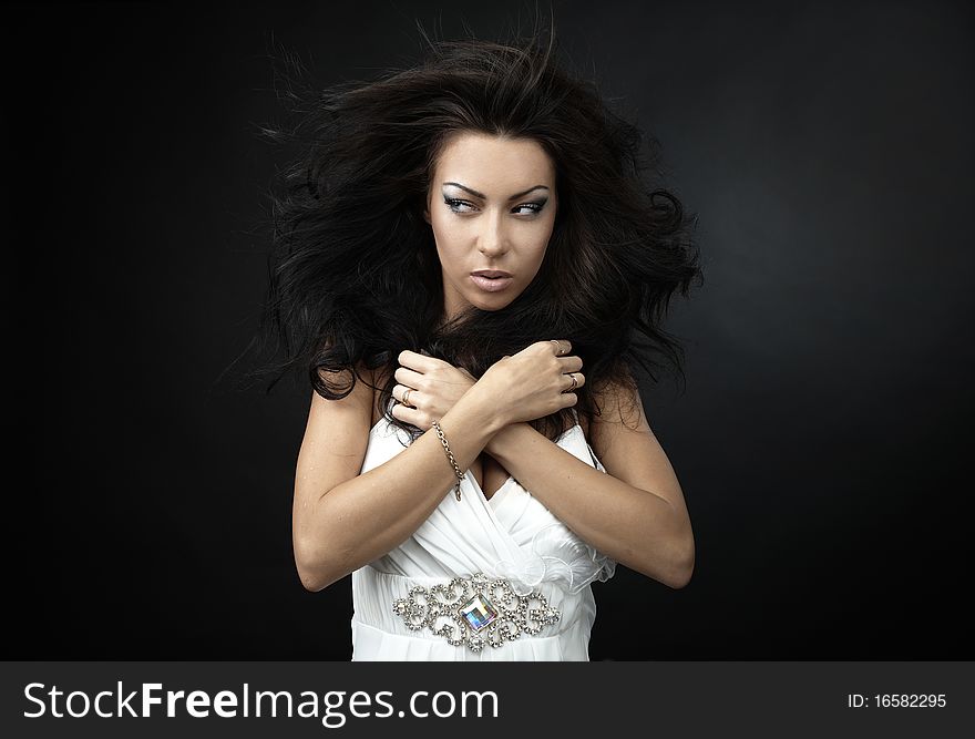 Romantic style photo of a beautiful brunette. Romantic style photo of a beautiful brunette