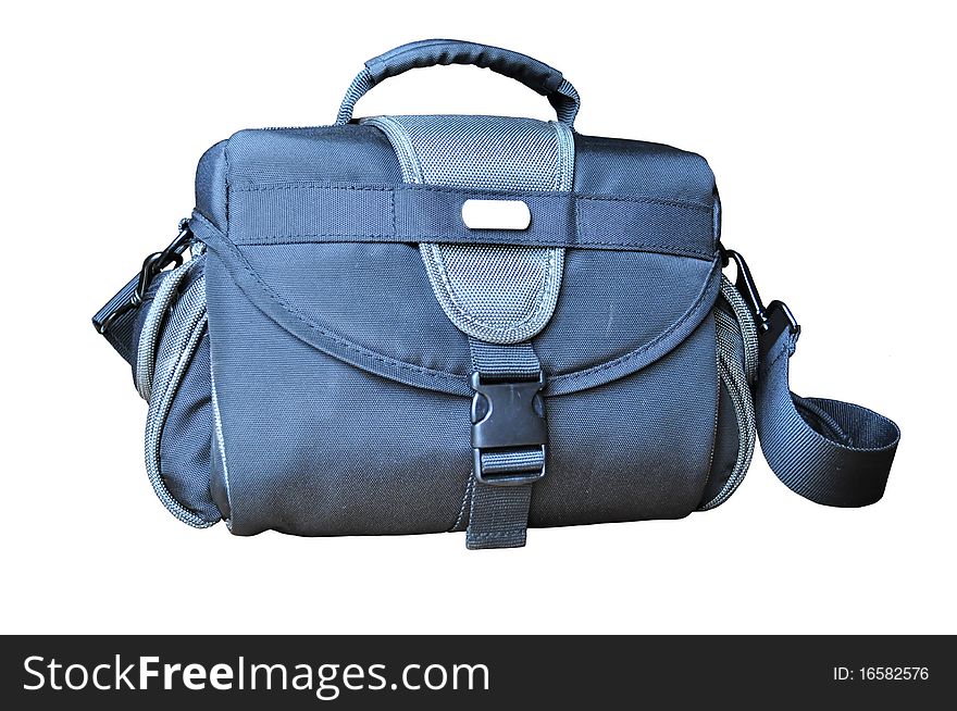 Bag photographer isolated on wnite