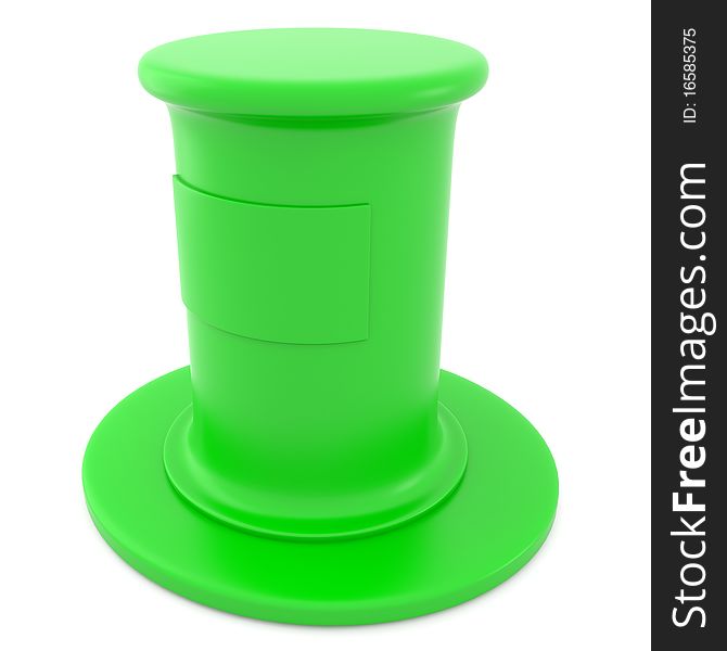 Green pedestal