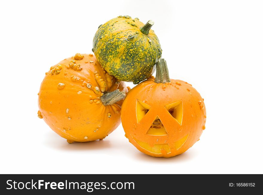 Halloween pumpkin isolated on white background