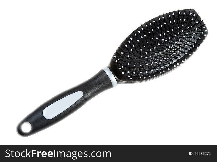 Black massage plastic comb