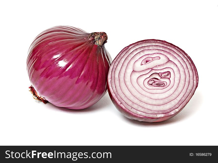 Onions isolated on white background