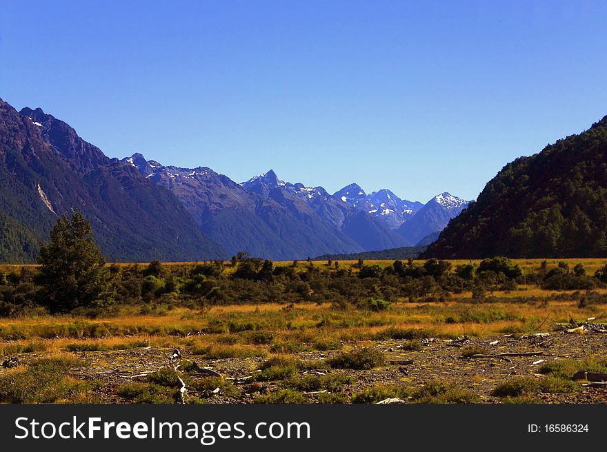 Mountain landscape,fiordland national park, New Zealand