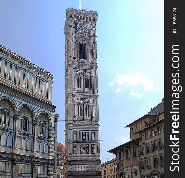 Duomo bell tower in Florence. Duomo bell tower in Florence