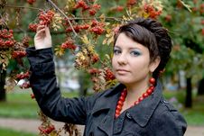 Girl In Autumn Park Royalty Free Stock Photography Girl In Autumn Park Royalty Free Stock Photography
