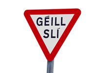 Road Sign In Ireland Royalty Free Stock Photos