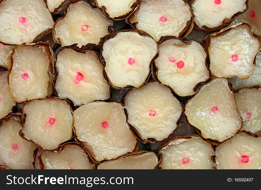 Traditional Basket shaped Chinese pudding Sweetmeat