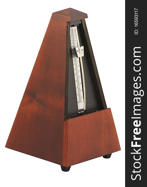 The image of metronome under the white background