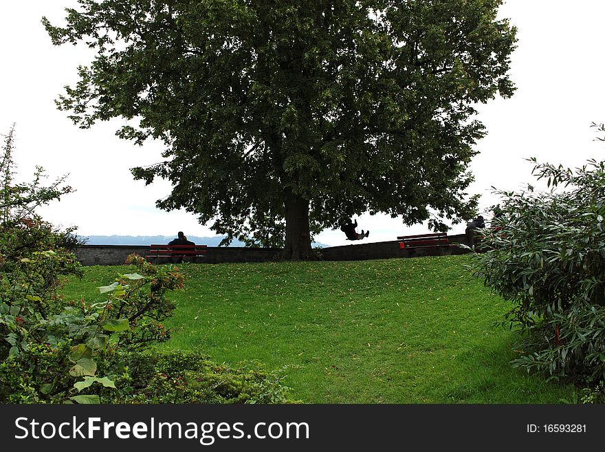 Take in Lindau on the Costance lake. Take in Lindau on the Costance lake