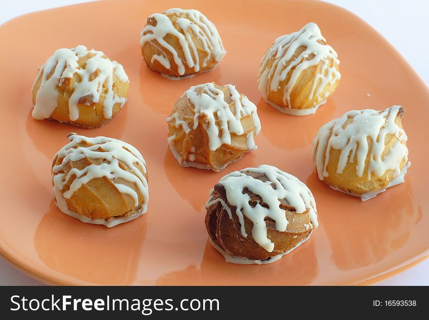 Cookies On Plate Isolated
