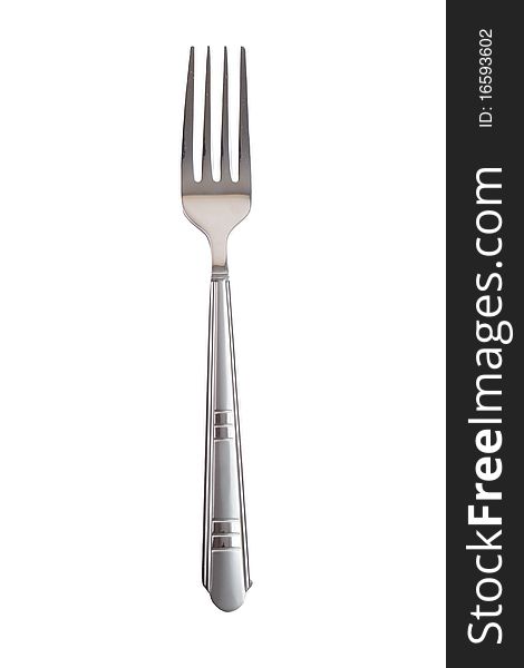 Silver Table Kitchen Fork  Isolated