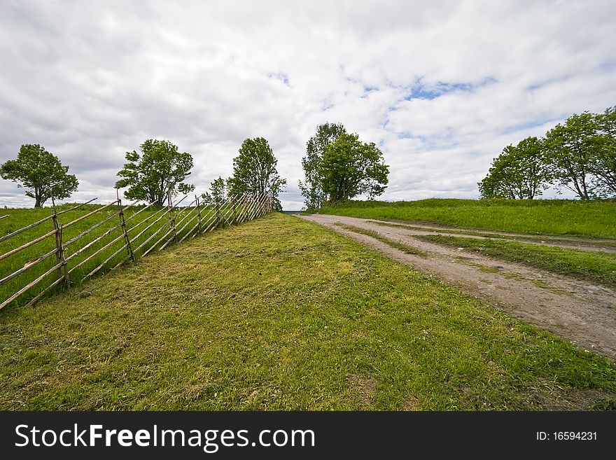 Landscape of Kizhi island, Karelia, Northern Russia.