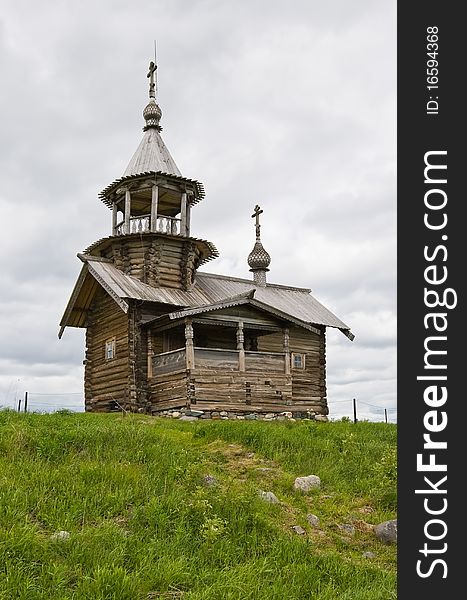 Orthodox wooden chapel of Holy Face from Vigovo village in Kizhi, Karelia, Northern Russia. Orthodox wooden chapel of Holy Face from Vigovo village in Kizhi, Karelia, Northern Russia.