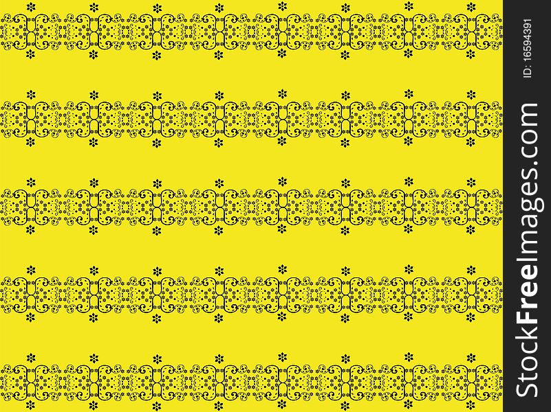 Seamless pattern of yellow and black