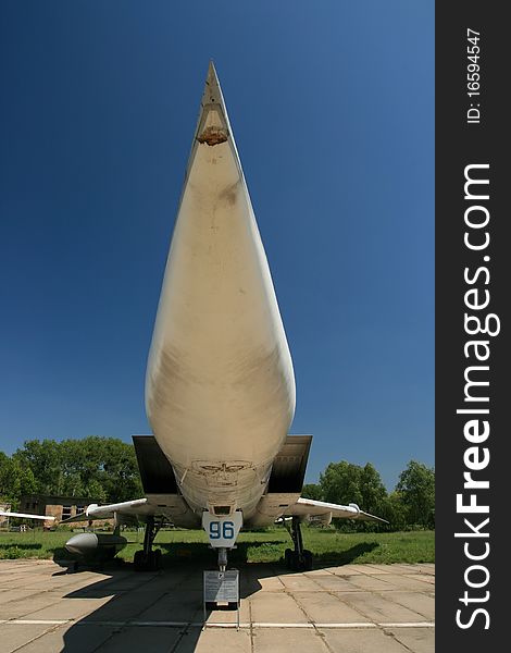 Nose piece of a Tu 22 Soviet nuclear bomber. Nose piece of a Tu 22 Soviet nuclear bomber