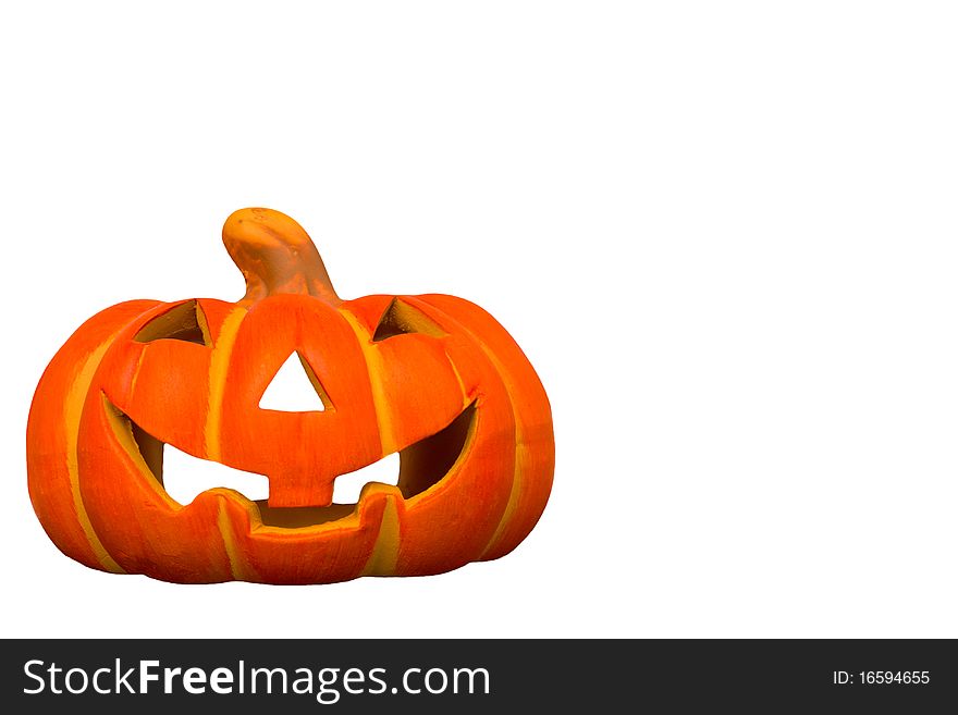 A Halloween pumpkin, closeup image