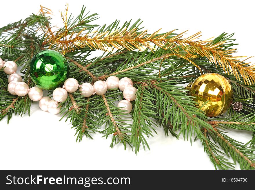 Christmas green frame isolated on white background. Christmas green frame isolated on white background