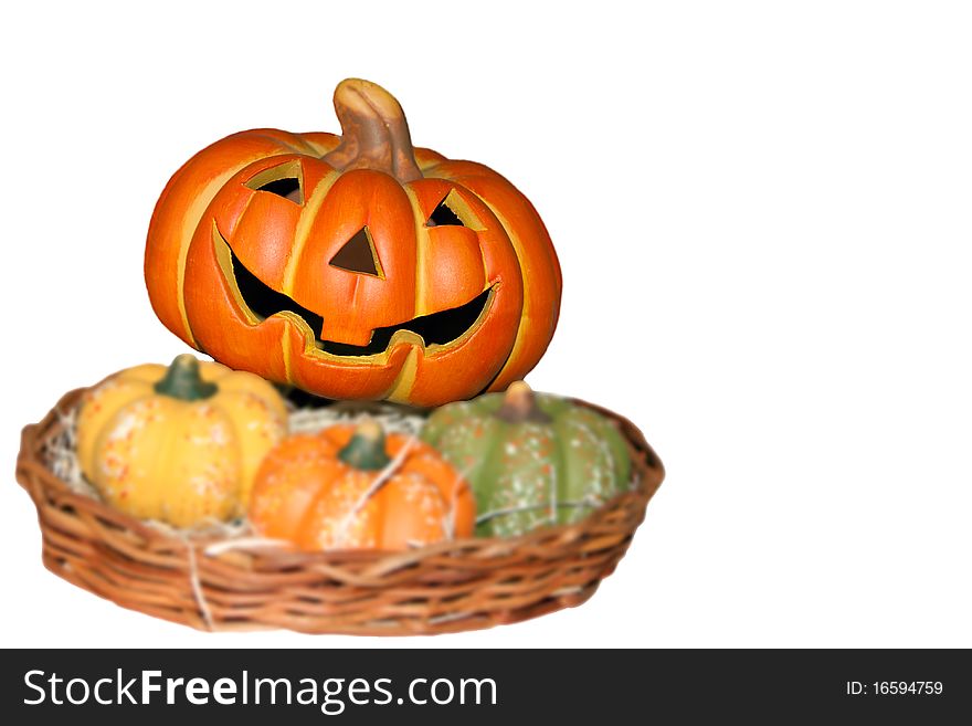 Halloween pumpkins as isolated shot