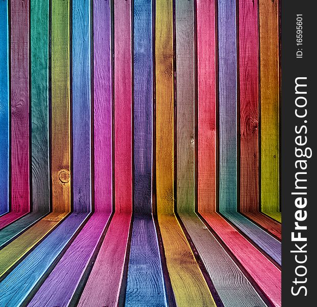 Colorful wooden interior - wonderful textured background