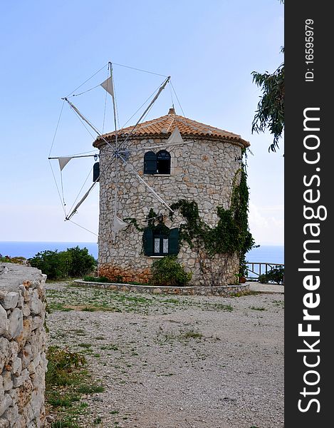 Windmill in Zakynthos, Greek Island