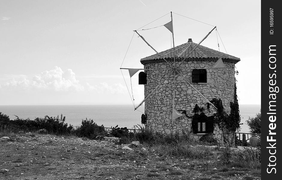 Windmill in Zakynthos, Greek Island