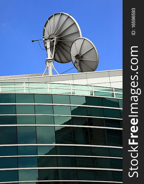 Satellite Dishes, Communication Media Center.