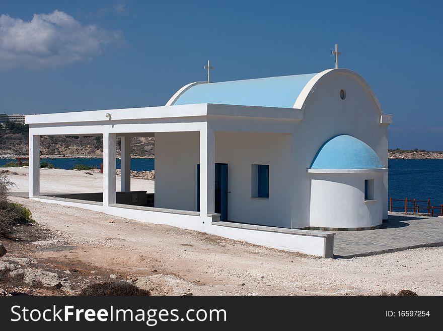 Greek Church On The Beach