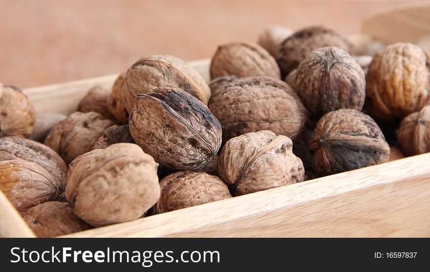 Macro view of walnut