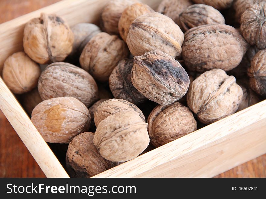 Macro view of walnut