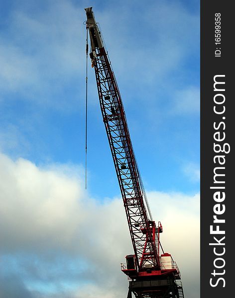A construction crane on site