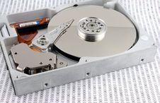 Hard Disk And Binary Stock Images