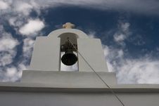 Paros, Greece, Church, Belltower With Bells Royalty Free Stock Image