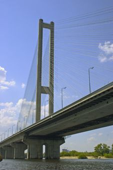 Southern Bridge In Kyiv Stock Image Southern Bridge In Kyiv Stock Image