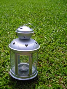 Silver Christmas Lamp Royalty Free Stock Photography Silver Christmas Lamp Royalty Free Stock Photography