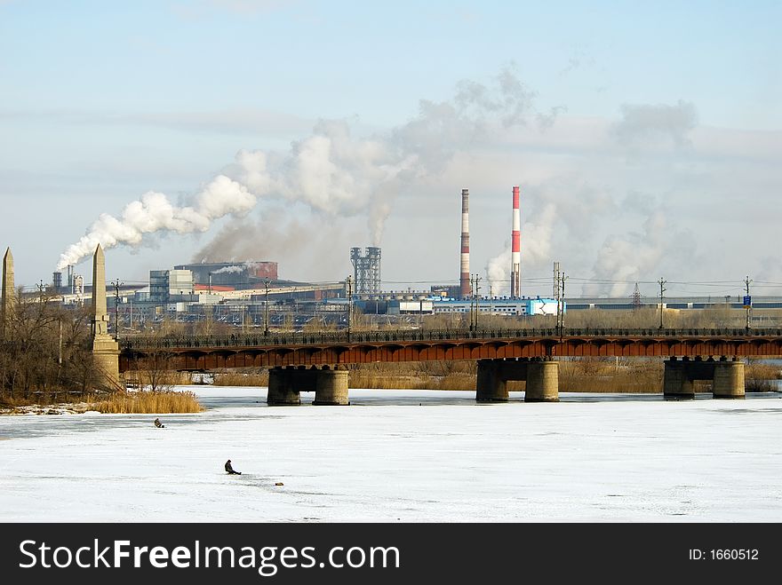 Iron and steel metallurgical Plant in different views