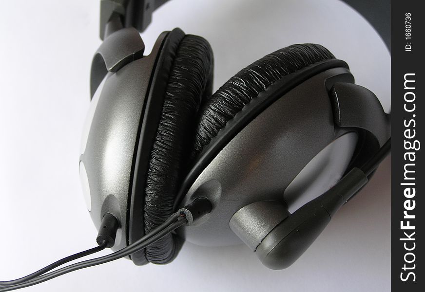 On a photo it is made in Ukraine headphones which are represented lay on a white background. On a photo it is made in Ukraine headphones which are represented lay on a white background.